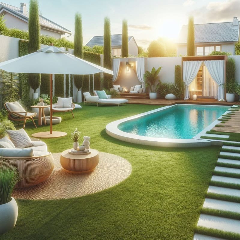 Artificial Grass Around Pool Ideas