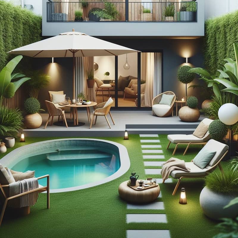 Artificial Grass Around Pool Ideas